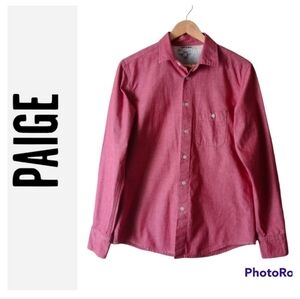 Paige Men's Button Down Long Sleeve Shirt. Size M